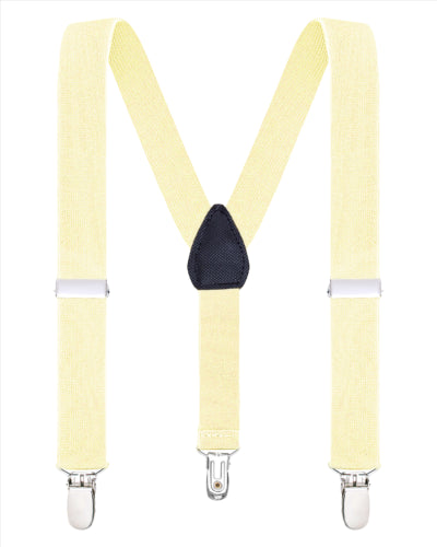 Buyless Fashion Adjustable Suspenders for Kids Toddlers Baby Elastic Solid Color 1 Inch - Y Back Design