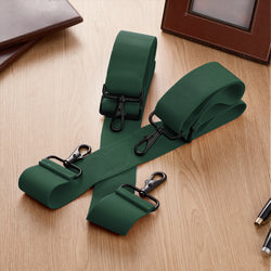 "Buyless Fashion Mens Suspenders - 48"" Elastic Adjustable Heavy Duty 2"" Wide - X Back With Black Hooks"