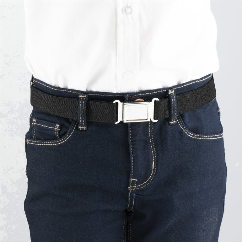 Buyless Fashion Kids Boys Toddler Adjustable Elastic Belt With Magnetic Buckle - 4 Pack