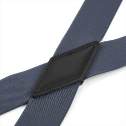 "Buyless Fashion Suspenders for Men - 48"" Adjustable Straps 1 1/4"" - X Back with Black Hooks"