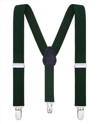 Buyless Fashion Adjustable Suspenders for Kids Toddlers Baby Elastic Solid Color 1 Inch - Y Back Design