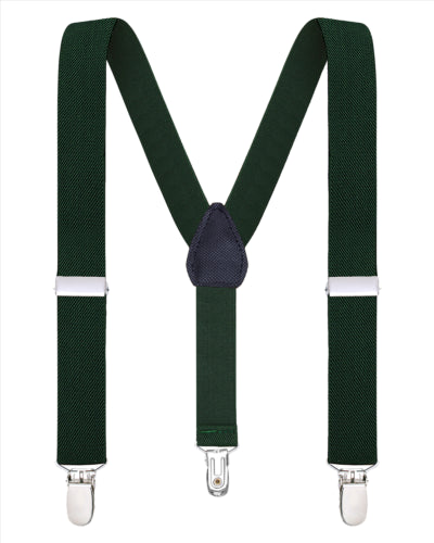 Buyless Fashion Adjustable Suspenders for Kids Toddlers Baby Elastic Solid Color 1 Inch - Y Back Design