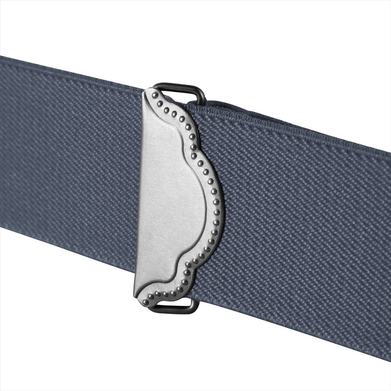 "Buyless Fashion Suspenders for Men - 48"" Adjustable Straps 1 1/4"" - X Back with Black Hooks"