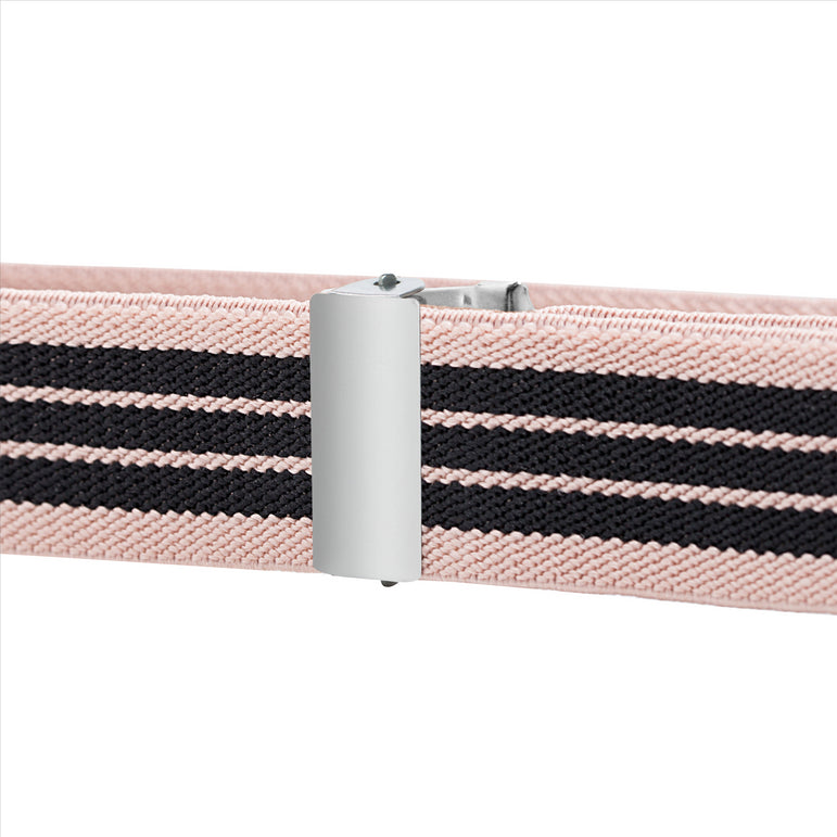 Buyless Fashion Kids Toddlers Baby Adjustable Elastic  Stretch Belt with Silver  Buckle
