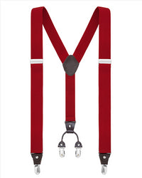Buyless Fashion Suspenders for Men - 48" Elastic Adjustable Straps 1 1/4" - Y Shape