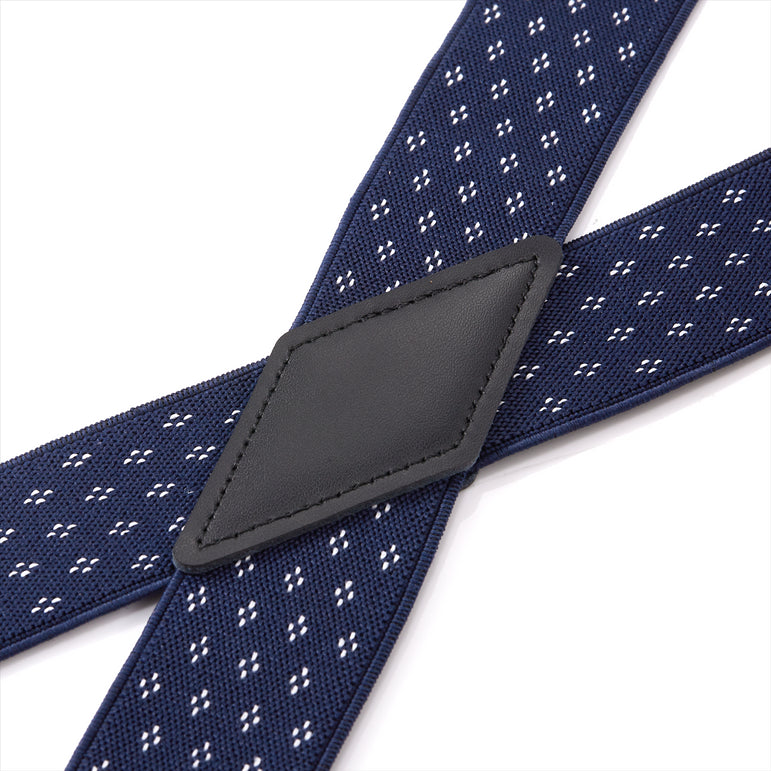 "Buyless Fashion Suspenders for Men - 48"" Adjustable Straps 1 1/4"" - X Back with Black Hooks"