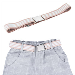 Buyless Fashion Kids Toddlers Baby Adjustable Elastic  Stretch Belt with Silver  Buckle