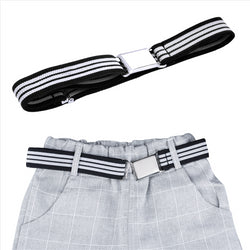 Buyless Fashion Kids Toddlers Baby Adjustable Elastic  Stretch Belt with Silver  Buckle