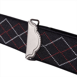 "Buyless Fashion Suspenders for Men - 48"" Adjustable Straps 1 1/4"" - X Back With Black Clips"