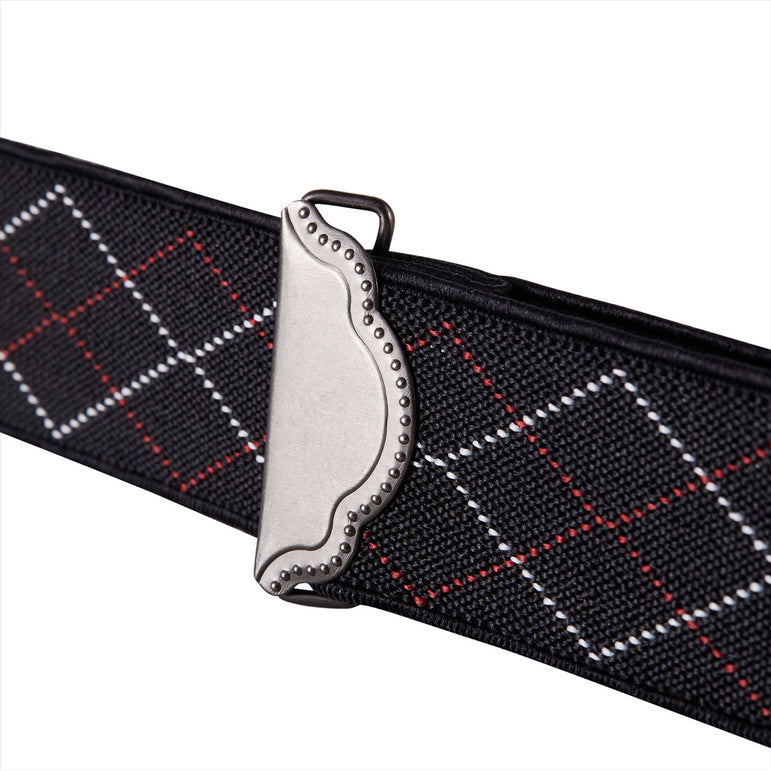"Buyless Fashion Suspenders for Men - 48"" Adjustable Straps 1 1/4"" - X Back With Black Clips"