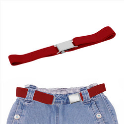 Buyless Fashion Kids Toddlers Baby Adjustable Elastic  Stretch Belt with Silver  Buckle