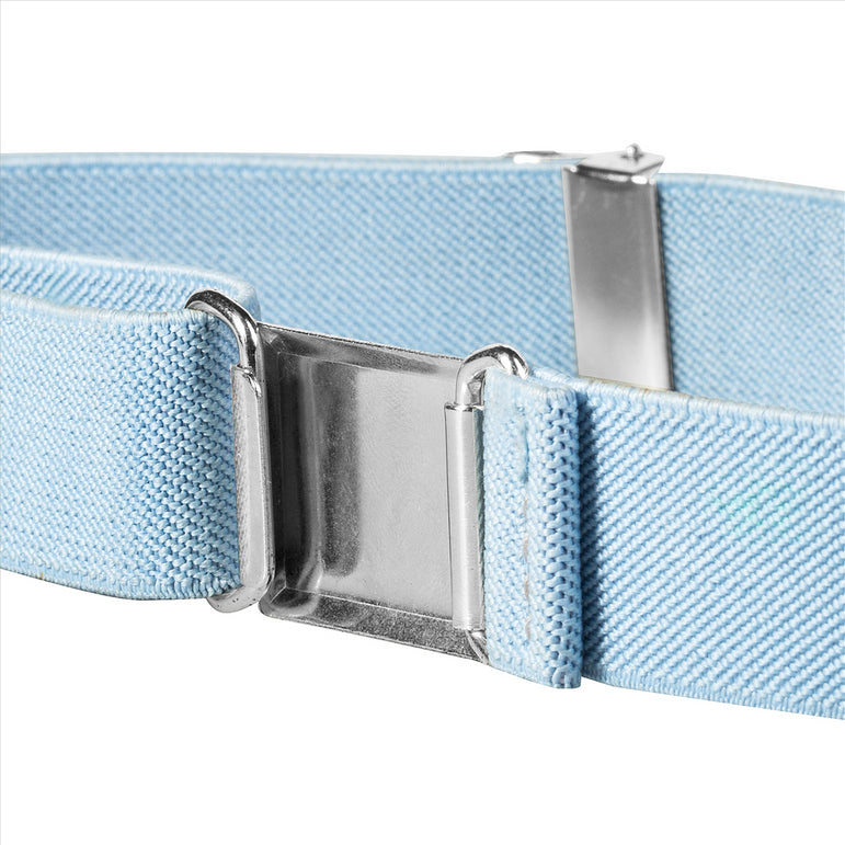 Buyless Fashion Kids Toddlers Baby Adjustable Elastic  Stretch Belt with Silver  Buckle