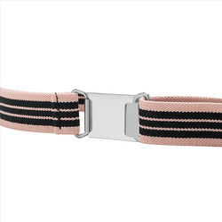 Buyless Fashion Kids Toddlers Baby Adjustable Elastic  Stretch Belt with Silver  Buckle