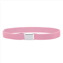 Buyless Fashion Kids Toddlers Baby Adjustable Elastic  Stretch Belt with Silver  Buckle