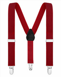 Buyless Fashion Adjustable Suspenders for Kids Toddlers Baby Elastic Solid Color 1 Inch - Y Back Design