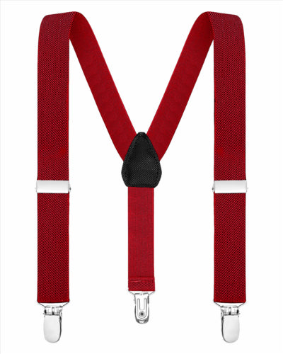 Buyless Fashion Adjustable Suspenders for Kids Toddlers Baby Elastic Solid Color 1 Inch - Y Back Design