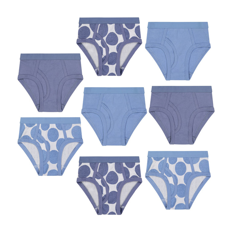 Buyless Fashion Boys Comfy Briefs Soft Cotton Polka Dot Toddler Underwear 8 Pack