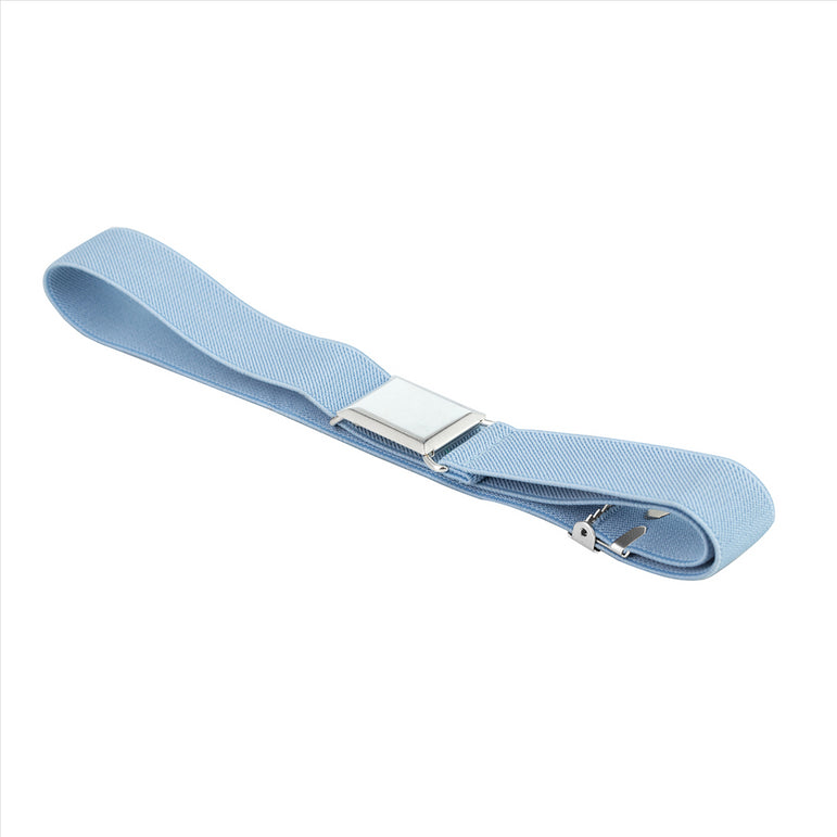 Buyless Fashion Kids Toddlers Baby Adjustable Elastic  Stretch Belt with Silver  Buckle