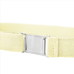 Buyless Fashion Kids Toddlers Baby Adjustable Elastic  Stretch Belt with Silver  Buckle