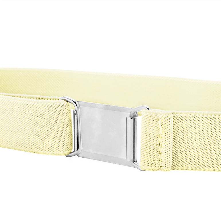 Buyless Fashion Kids Toddlers Baby Adjustable Elastic  Stretch Belt with Silver  Buckle