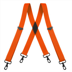 "Buyless Fashion Suspenders for Men - 48"" Adjustable Straps 1 1/4"" - X Back with Black Hooks"