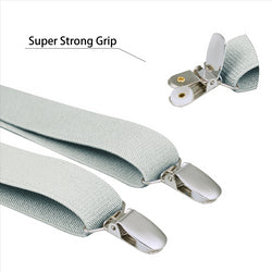 Buyless Fashion Adjustable Suspenders for Kids Toddlers Baby Elastic Solid Color 1 Inch - Y Back Design