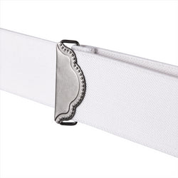 "Buyless Fashion Suspenders for Men - 48"" Adjustable Straps 1 1/4"" - X Back with Black Hooks"