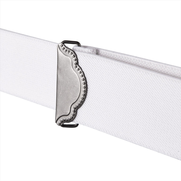 "Buyless Fashion Suspenders for Men - 48"" Adjustable Straps 1 1/4"" - X Back with Black Hooks"