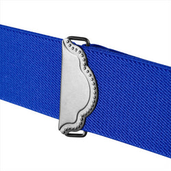 "Buyless Fashion Suspenders for Men - 48"" Adjustable Straps 1 1/4"" - X Back with Black Hooks"