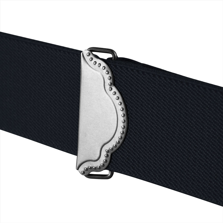 "Buyless Fashion Suspenders for Men - 48"" Adjustable Straps 1 1/4"" - X Back with Black Hooks"