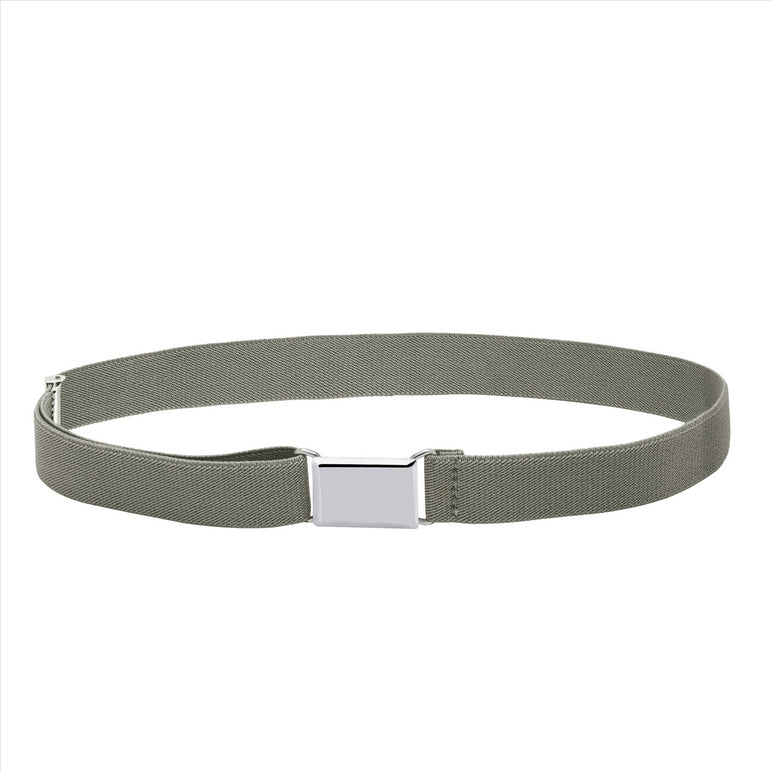Buyless Fashion Kids Toddlers Baby Adjustable Elastic  Stretch Belt with Silver  Buckle