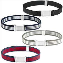 Buyless Fashion Kids Boys Toddler Adjustable Elastic Belt With Magnetic Buckle - 4 Pack