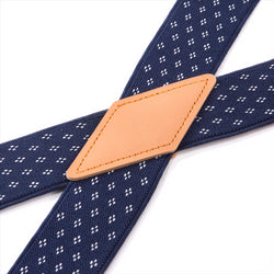 "Buyless Fashion Suspenders for Men - 48"" Adjustable Straps 1 1/4"" - X Back With Black Clips"