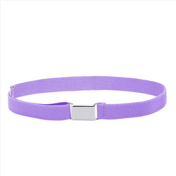 Buyless Fashion Kids Toddlers Baby Adjustable Elastic  Stretch Belt with Silver  Buckle
