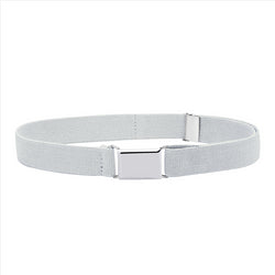 Buyless Fashion Kids Toddlers Baby Adjustable Elastic  Stretch Belt with Silver  Buckle