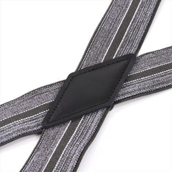 "Buyless Fashion Suspenders for Men - 48"" Adjustable Straps 1 1/4"" - X Back with Black Hooks"