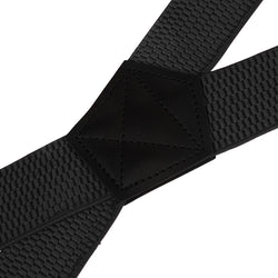 "Buyless Fashion Heavy Duty 2 Pack Suspenders for Men - 48"" Adjustable Straps 1 1/2"" - X Back with Black Plastic Clips"