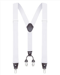 Buyless Fashion Suspenders for Men - 48" Elastic Adjustable Straps 1 1/4" - Y Shape