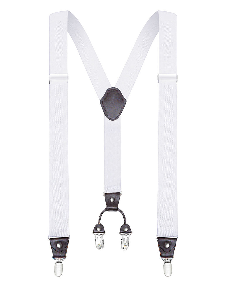 Buyless Fashion Suspenders for Men - 48" Elastic Adjustable Straps 1 1/4" - Y Shape