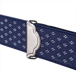 "Buyless Fashion Suspenders for Men - 48"" Adjustable Straps 1 1/4"" - X Back with Black Hooks"