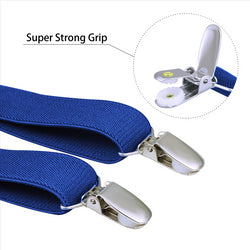 Buyless Fashion Adjustable Suspenders for Kids Toddlers Baby Elastic Solid Color 1 Inch - Y Back Design