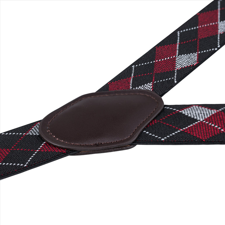 Buyless Fashion Suspenders for Men - 48" Elastic Adjustable Straps 1 1/4" - Y Shape