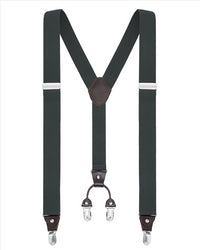 Buyless Fashion Suspenders for Men - 48" Elastic Adjustable Straps 1 1/4" - Y Shape
