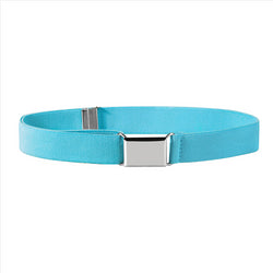 Buyless Fashion Kids Toddlers Baby Adjustable Elastic  Stretch Belt with Silver  Buckle