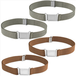 Buyless Fashion Kids Boys Toddler Adjustable Elastic Belt With Magnetic Buckle - 4 Pack