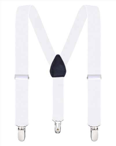 Buyless Fashion Adjustable Suspenders for Kids Toddlers Baby Elastic Solid Color 1 Inch - Y Back Design