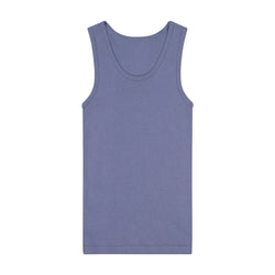 Buyless Fashion Boys Scoop Neck Tagless Undershirts Soft Cotton Blue Polka Dot Tank Top (8 Pack)