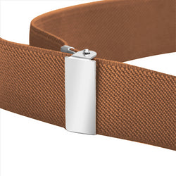 Buyless Fashion Kids Toddlers Baby Adjustable Elastic  Stretch Belt with Silver  Buckle