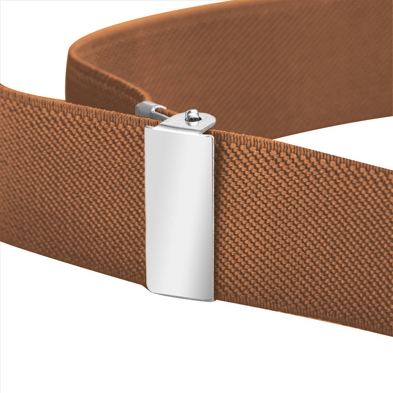 Buyless Fashion Kids Toddlers Baby Adjustable Elastic  Stretch Belt with Silver  Buckle