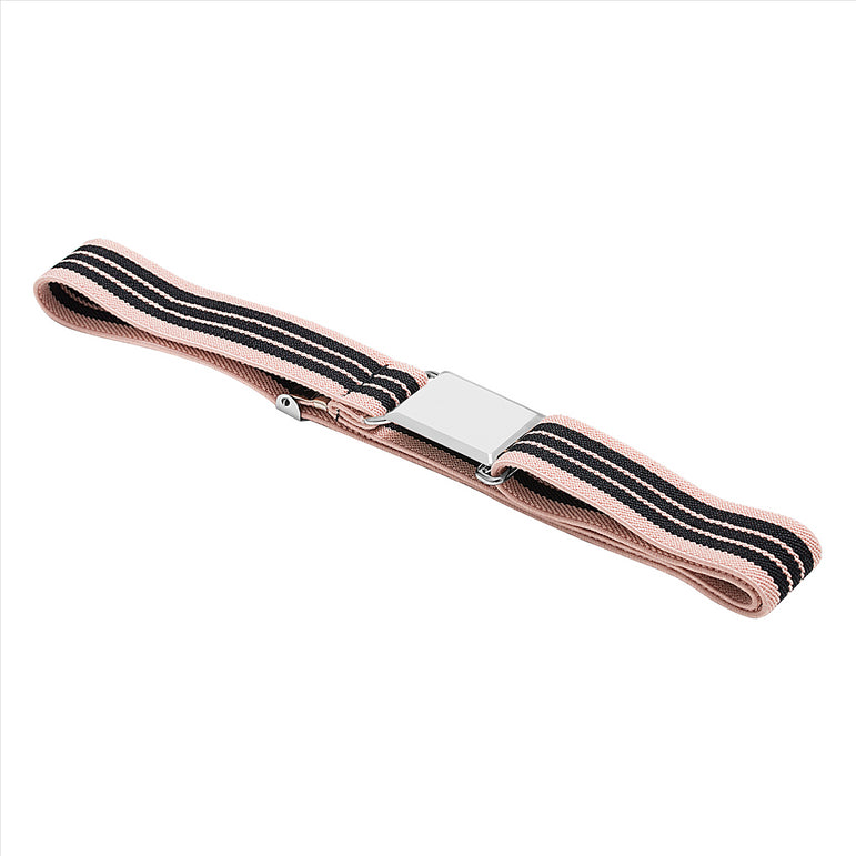 Buyless Fashion Kids Toddlers Baby Adjustable Elastic  Stretch Belt with Silver  Buckle